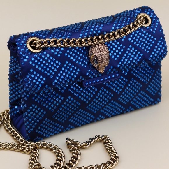Kurt Geiger Blue Mini Embellished Bag - Picture 5 of 5